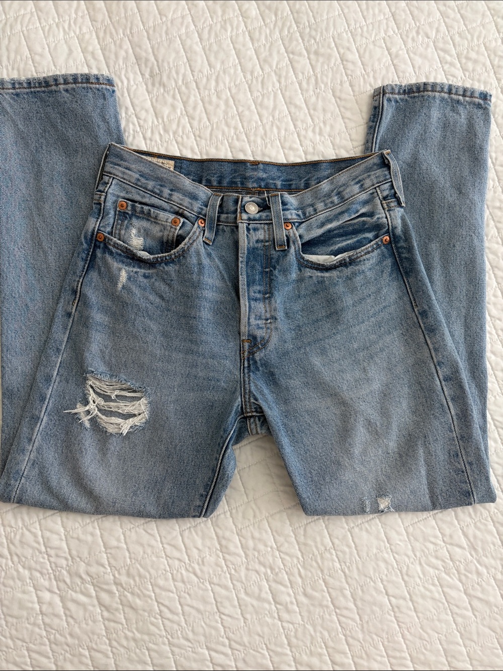 Levi 501 high rise jeans